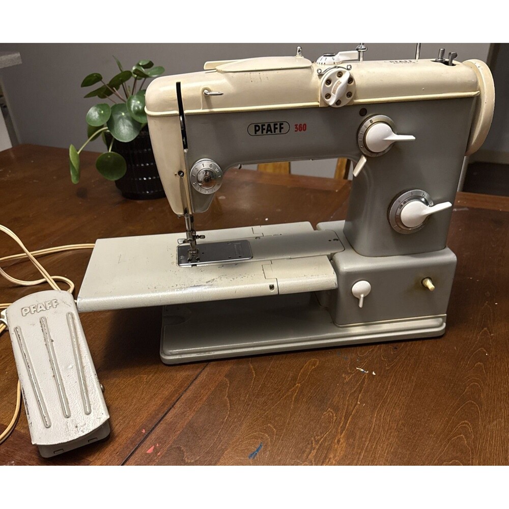 Vintage PFAFF 360 Automatic Sewing Machine Germany w/ Foot Pedal Tested Works